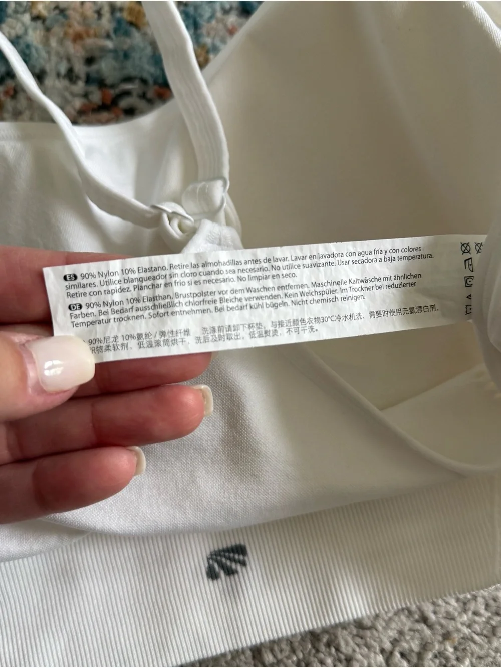 NWOT- Marika White Racerback Sports Bra